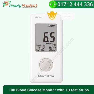 100-Blood-Glucose-Monitor-with-10-test-strips