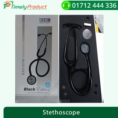 BSMI Black Edition Light Weight Stethoscope-1