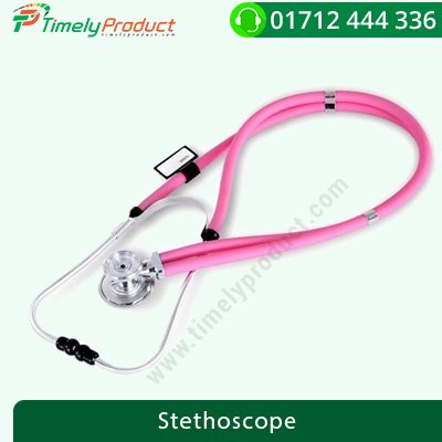 COFOE PVC Dual Tube Professional Stethoscope for Cardiology & General (Pink)-1