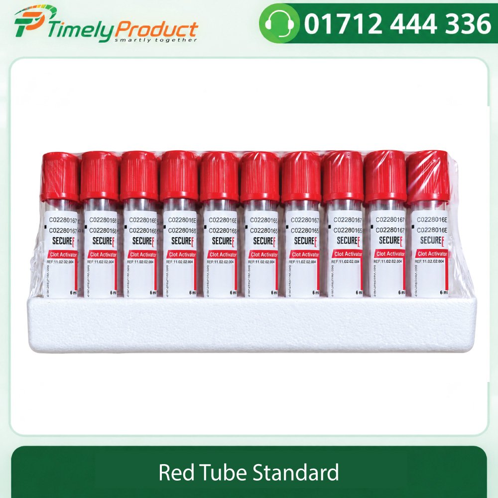 SECURE Red Cap Clot Activator Blood Collection Tube SECURE Red Cap Clot Activator Blood Collection Tube